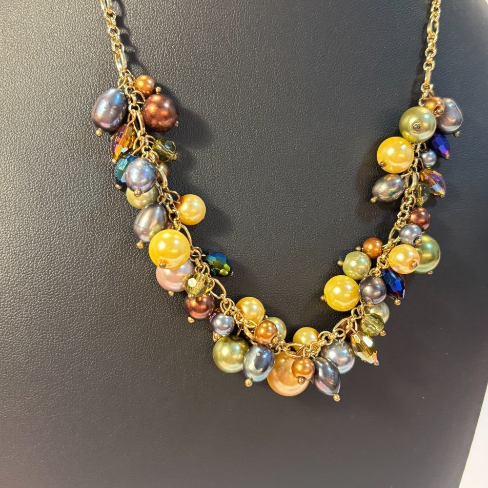 Pearl Necklace Vintage Colorful Clusters Premier Designs - Picture 3 of 12